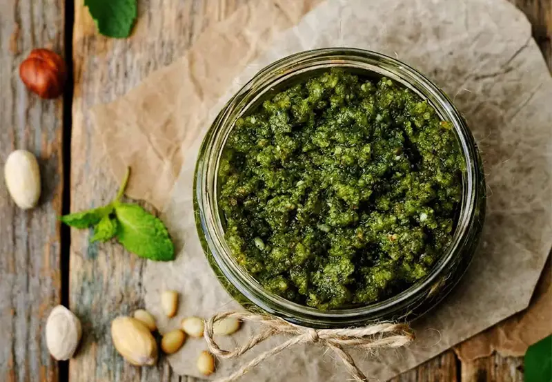 Tonno alla piastra con pesto di menta